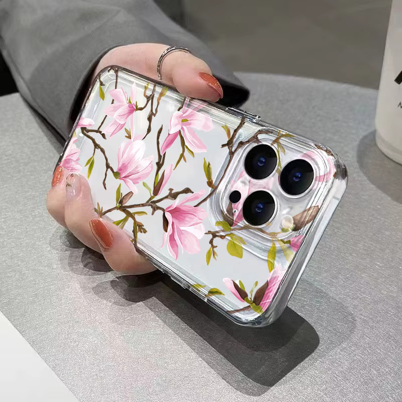 Handyhülle mit Magnolienblüten-Muster für Xiaomi Redmi Note 14 4G, 13, 12 Pro Plus, 12S, 11, 10, 14C, 13C in Multicolour - Bild 4