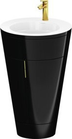 Duravit Waschtischunterschrank Starck 1 c-bonded Set in Weiß Hochglanz, B/T/H: 56 x 60,5 x 86,4 cm - Bild 1