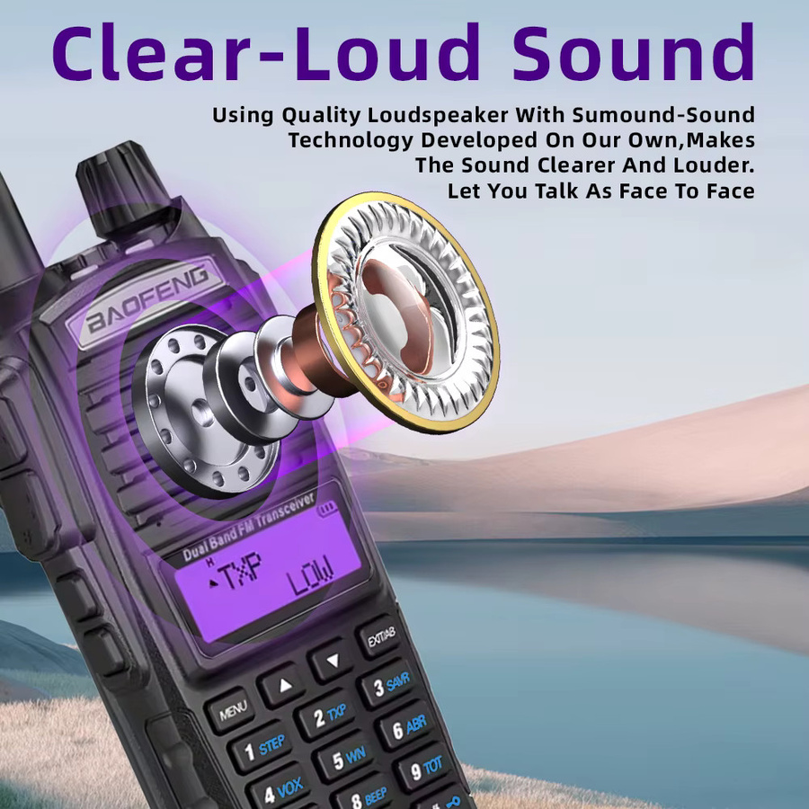 Baofeng EU82X Walkie-Talkie in Schwarz mit 10W Leistung und Dual-Band VHF/UHF für Ultra-Langstrecken-Kommunikation - Bild 4