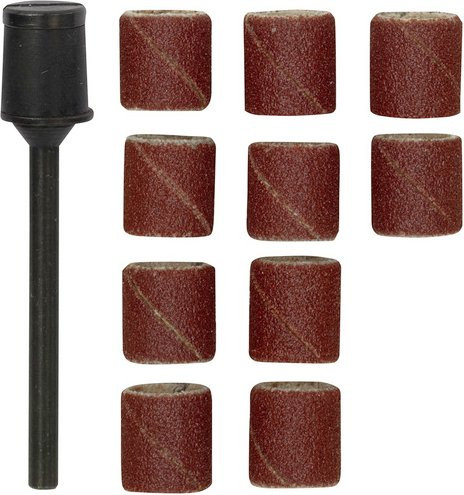 Proxxon Schleifzylinder Ø 10 mm mit 10 Schleifbändern Korn 150 für Metall und Holz - Bild 1