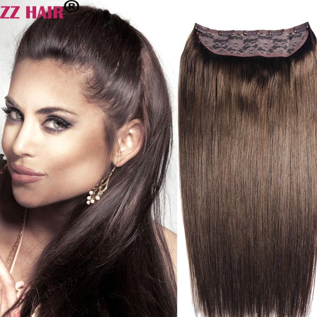 Zzhair Haarverlängerungen Clip-in Set, Remy Haar, gerade, Unisex - Bild 1