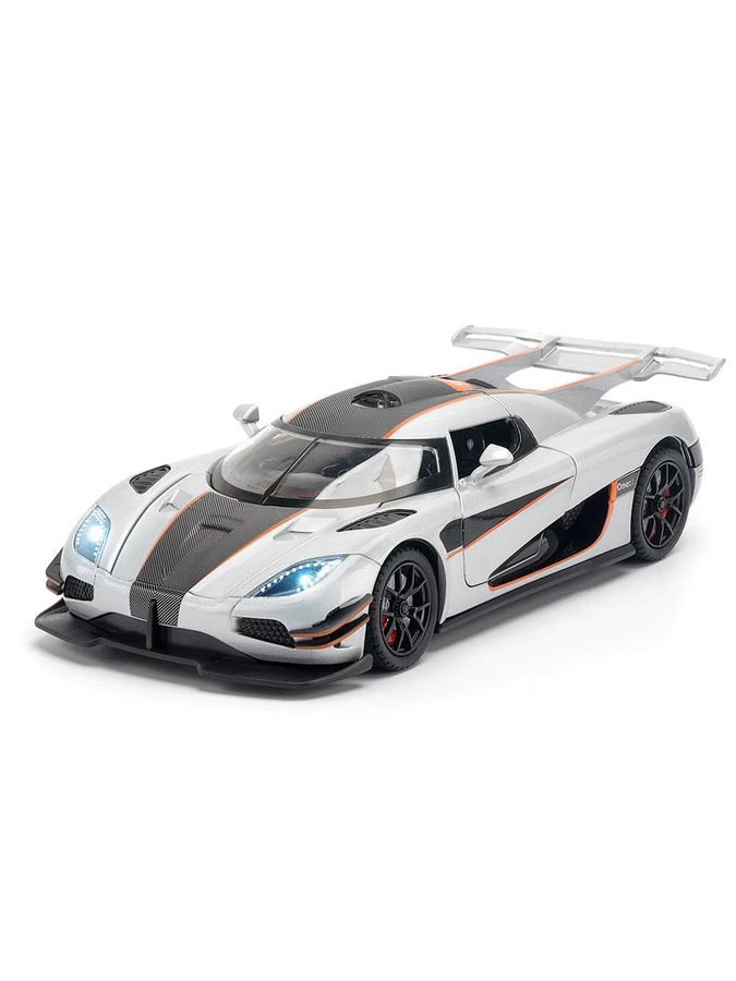KaKBeir Sportwagen Modell, 1:24, Legierung, Metall, Lila, Weiß - Bild 5