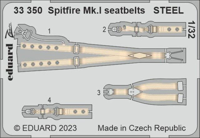 Eduard Spitfire Mk.I - Seatbelts STEEL [Kotare] - Bild 1