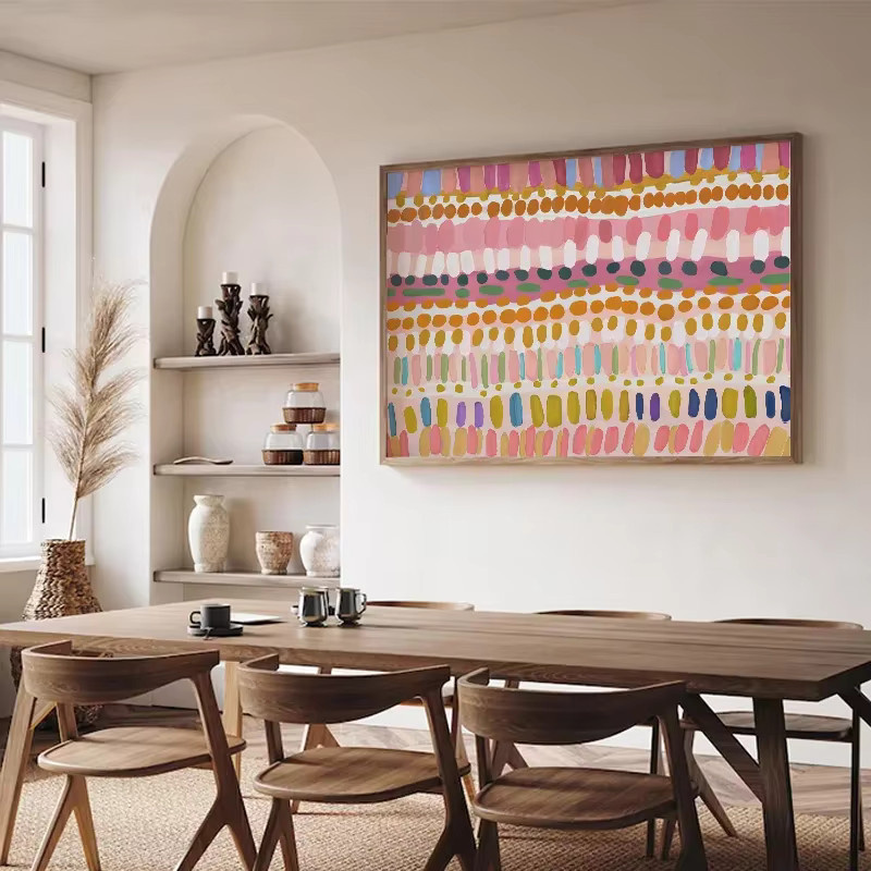Potdemiel Abstrakte Kunstposter in Pastellfarben als Leinwand-Wandkunst für dein Wohnzimmer, Mehrfarbig - Bild 2
