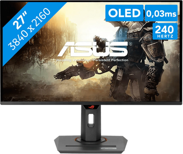 ASUS ROG Strix XG27UCDMG Gaming-Monitor, 27 Zoll QD-OLED, 4K UHD, 240Hz, Schwarz - Bild 1