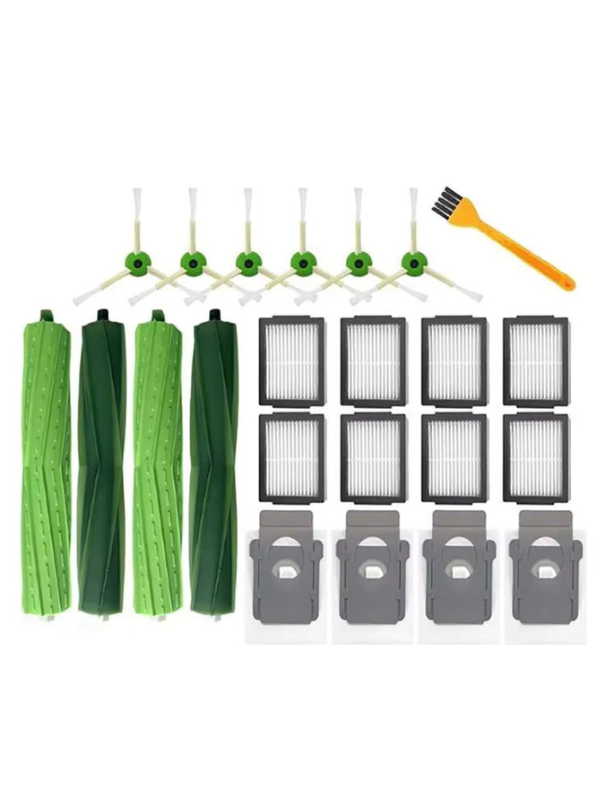 Ersatzset aus HEPA-Filter, Seitenbürsten und Staubbeuteln für iRobot Roomba i3 i4 i6 i7 i8 E5 E6 E7 Roboterstaubsauger - Bild 2