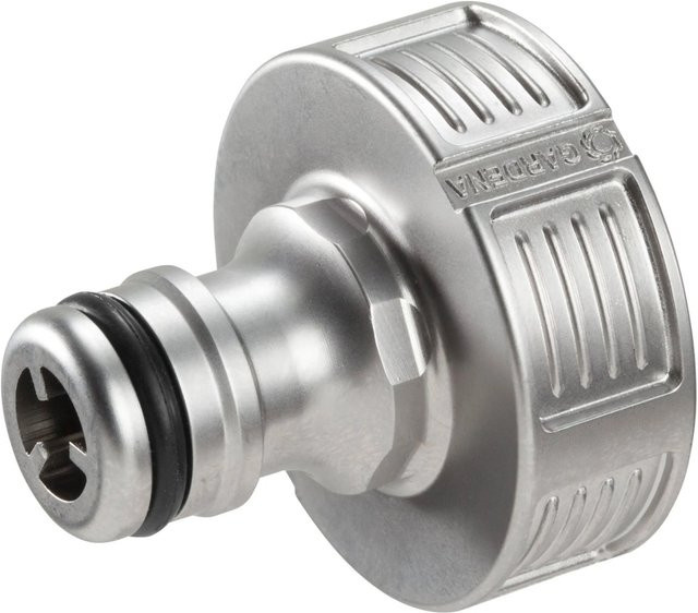Gardena Premium Hahnverbinder aus Metall in Silber G 1'' 33,3 mm - Bild 1
