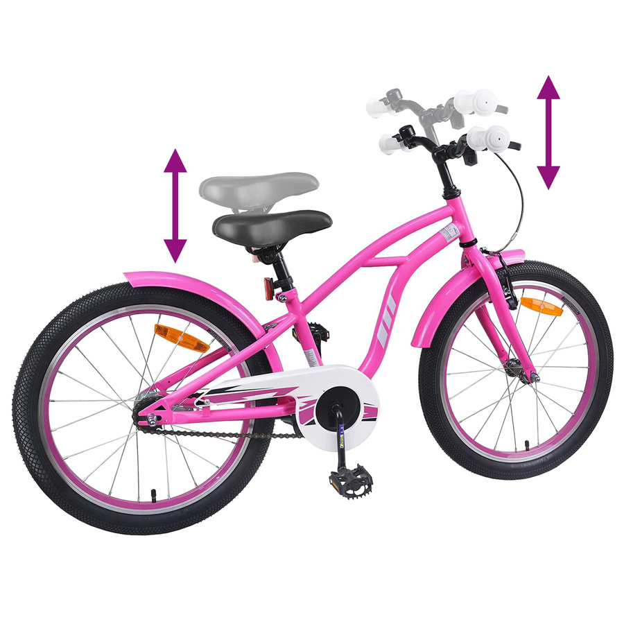 vidaXL Kinderfahrrad 22 Zoll Dunkelrosa 7-12 Jahre - Bild 4