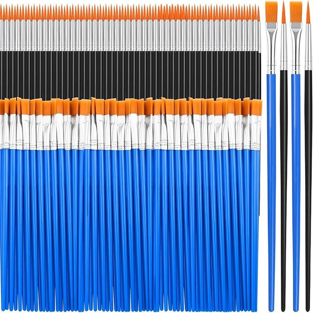 CHENJ Malpinsel-Set, Kunstpinsel mit Rund- und Flachkopf, 50-teiliges Set - Bild 1