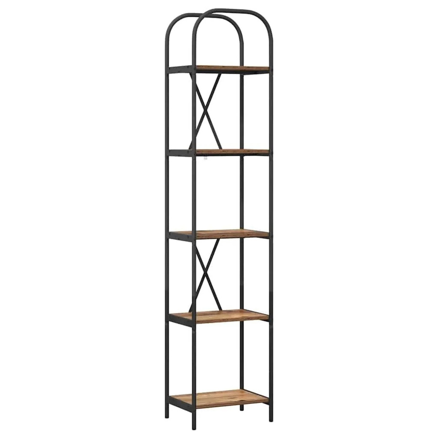 vidaXL Bücherregal aus Holzwerkstoff in Braun, Modernes Standregal für Wohnzimmer, Schlafzimmer oder Büro, B/T/H: 40 x 30 x 183 cm - Bild 2