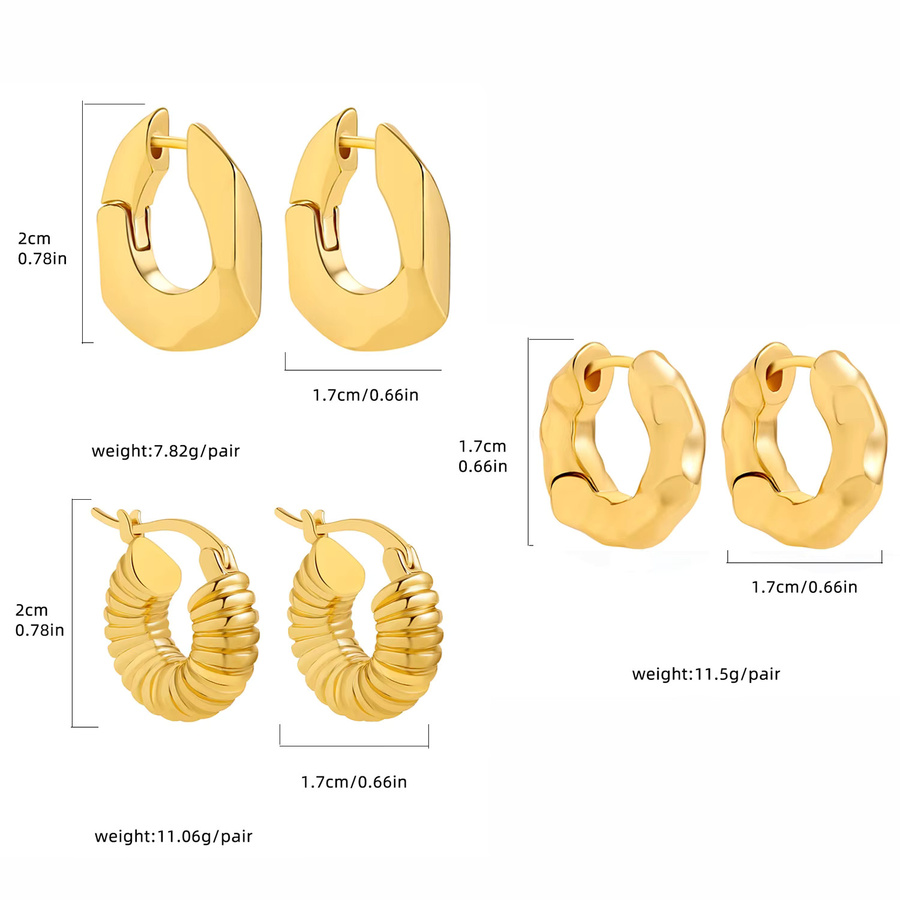 Erpels Huggies-Ohrringe, 18K vergoldet, Zirkonia, Damen - Bild 2