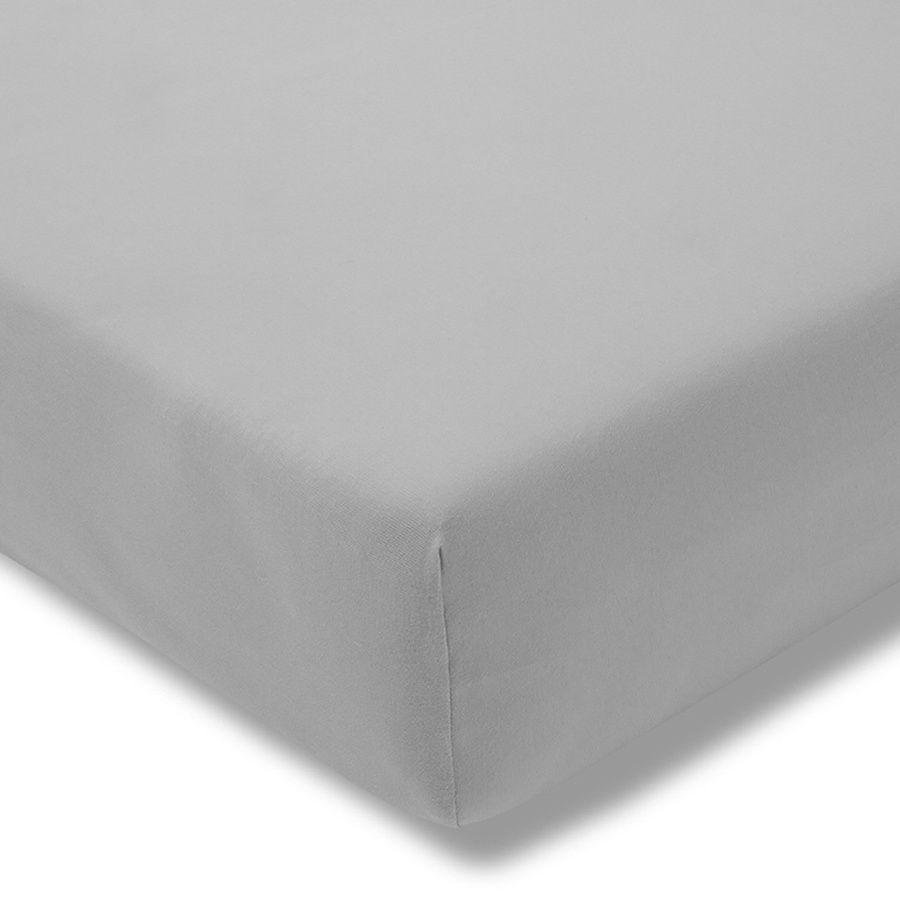 Estella Spannbetttuch aus Zwirnjersey in Grau, B/T: 150 x 200 cm - Bild 1