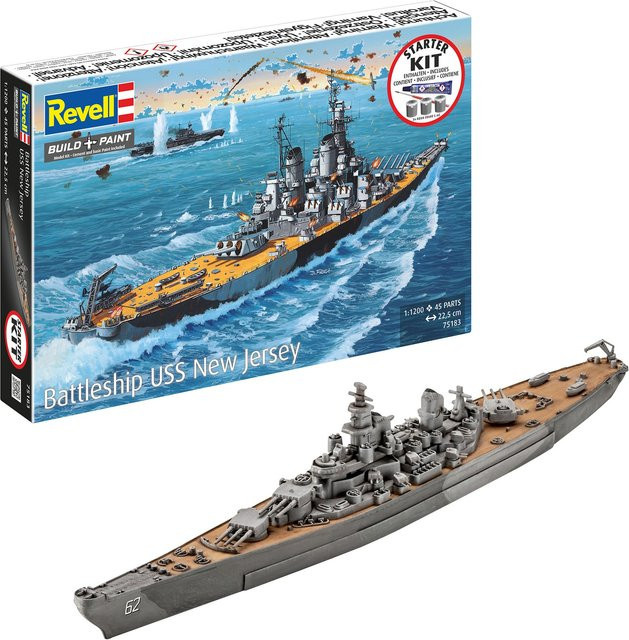 Revell Battleship USS New Jersey, Starter Kit, 1:1200 - Bild 2