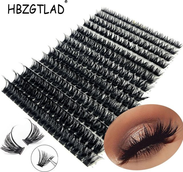 Mix 3D Nerz Wimpern Cluster, Black, Einzelne Wimpern Bündel - Bild 1