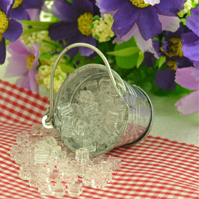 Eiswürfel Zubehör, Miniatur Eisblöcke, Kunststoff, Weiß - Bild 1