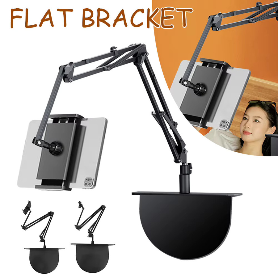YEGBONG Handy-Tablet-Halterung mit verstellbarem langen Arm und Klemme in Schwarz - Bild 2