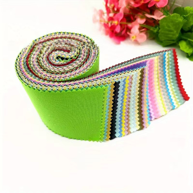 40 Stück gesteppte Stoffstreifen in Mehrfarben für DIY-Puppenkleidung und Bastelmaterialien, B: 6,4 cm, L: 50 cm - Bild 4