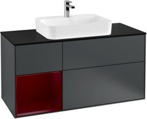 V&B Waschtischunterschrank Finion in Schwarz lackiert, Breite: 120 cm, Tiefe: 50,1 cm, Höhe: 50,1 cm - Bild 1