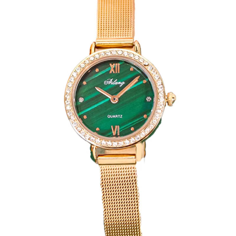 Armbanduhr Quarz, Roségold, Grün, Milanaise, Damen - Bild 4