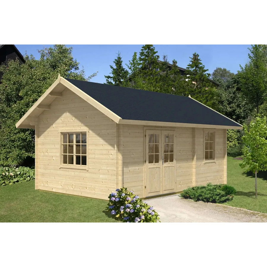 Alpholz Gartenhaus Arizona Satteldach Unbehandelt B: 446 cm, T: 490 cm - Bild 2