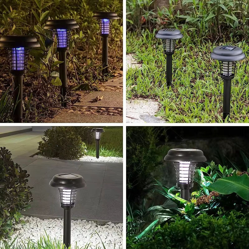 JOYINLED Solar-Insektenvernichter mit Beleuchtung, wasserdichter Mückenschutz für Garten und Terrasse, Schwarz - Bild 2