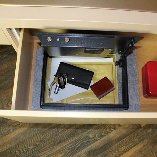 Rottner Schubladentresor Coverchest mit Elektronikschloss, anthrazit, Stahl, B: 40 cm, H: 11 cm, T: 35 cm - Bild 4