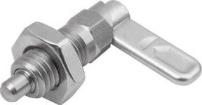 KIPP Sperrriegel M10 D=5 SW10 Form B aus Edelstahl in Silber poliert ohne Kappe und Mutter - Bild 1
