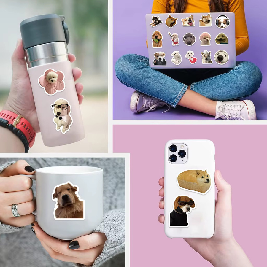50 Stück Puppy Therapie Aufkleber Set von YourLife Store in Multicolour für Schulbedarf und Lunchboxen - Bild 4