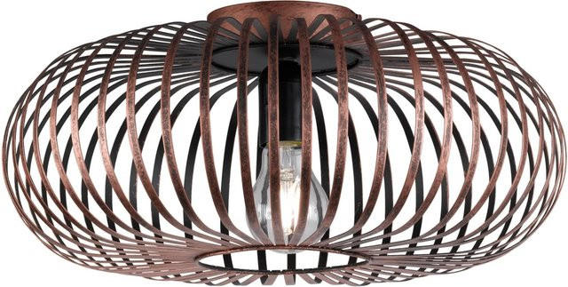 Trio Deckenleuchte Johann Kupfer antik aus Metall, H: 17 cm, B: 40 cm, T: 40 cm - Bild 1