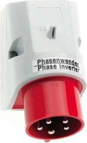 Bals Elektrotech Phasenwender 32A 5p 400V 6h IP44 in Rot/Grau/Weiß - Bild 1