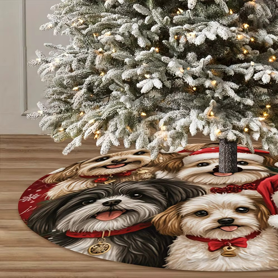 VIKAMA Weihnachts-Hundebaumrock in Multicolour aus Textil für deinen Weihnachtsbaum - Bild 2
