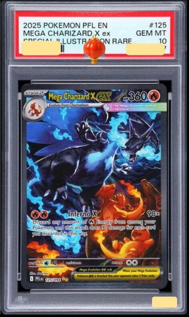 Keeppley Pokémon Phantasmal Flames Mega Charizard X Ex Gem Mt 10, Karten Spielzeug - Bild 1