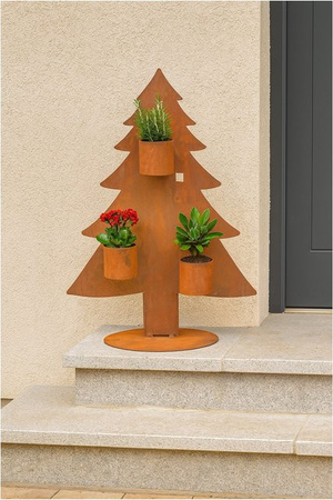 Blumenständer Tanne von möbel direkt online in Rostbraun aus Metall, Rund, B/T/H: 56 x 56 x 77 cm