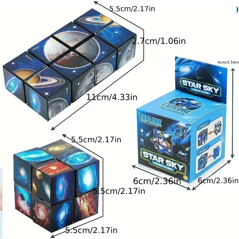 Star Trading 2-in-1 Star Sky Cube Zauberwürfel, Infinity Cube, Puzzle - Bild 5