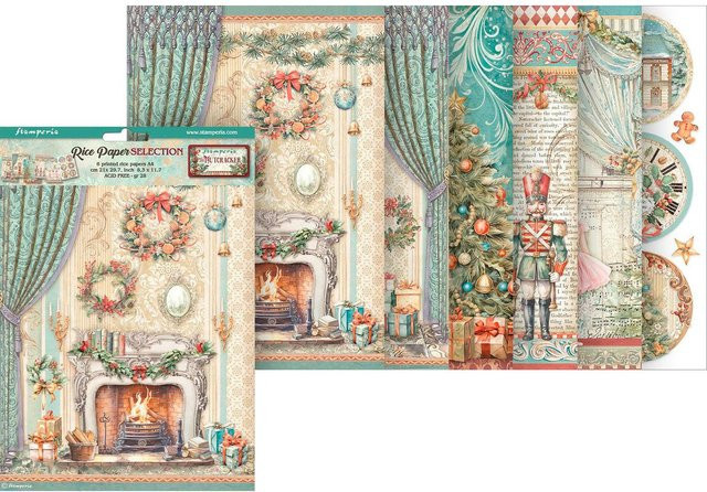 Stamperia Motiv-Strohseide The Nutcracker in Multicolor für Weihnachten, A4 - Bild 1