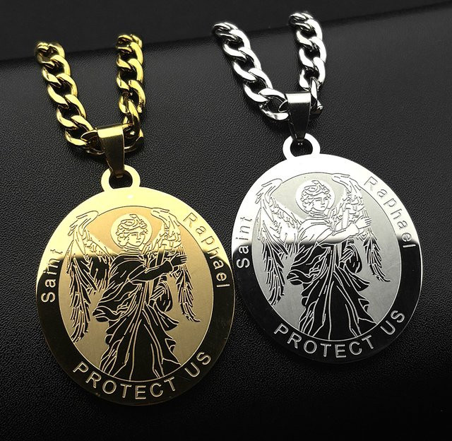 AFAWA Anhänger Halskette Edelstahl, Gold, Unisex - Bild 1
