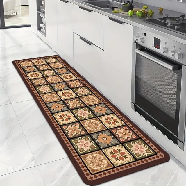 Küchenteppich Lodestar aus Flanell im amerikanischen Stil, wasserabsorbierend und schmutzabweisend, B/L: 40 x 120 cm - Bild 1