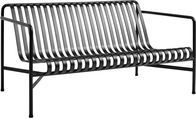 HAY Palissade Lounge Sofa mit Armlehnen in Schwarz aus pulverbeschichtetem Stahl - Bild 1