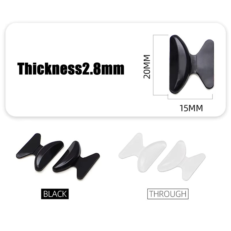 Nasenpads Silikon, 5 Paar, schwarz, weiß - Bild 2