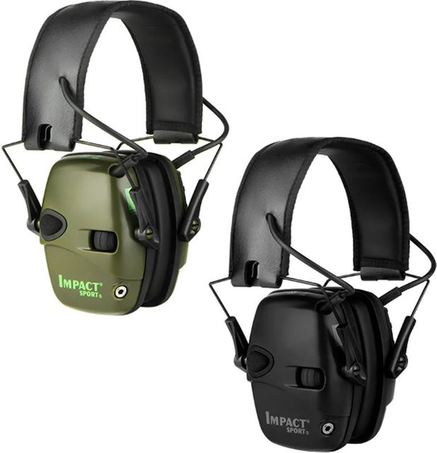 Howard Leight Impact Sport Elektronischer Dämpfer Ohrenschützer für Sport Shooting und Outdoor in Grün - Bild 1