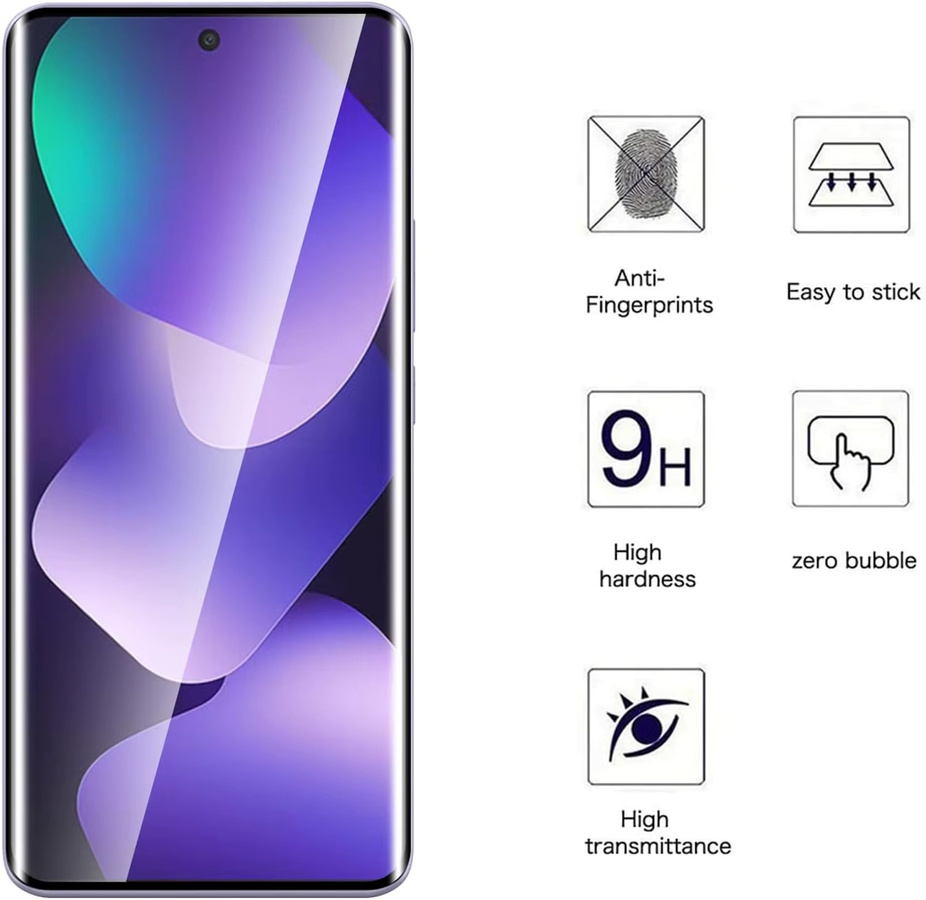 Xiaomi Redmi Note 15 4G/5G Displayschutzfolie aus gehärtetem Glas mit 3D-Vollschutz, transparent - Bild 2