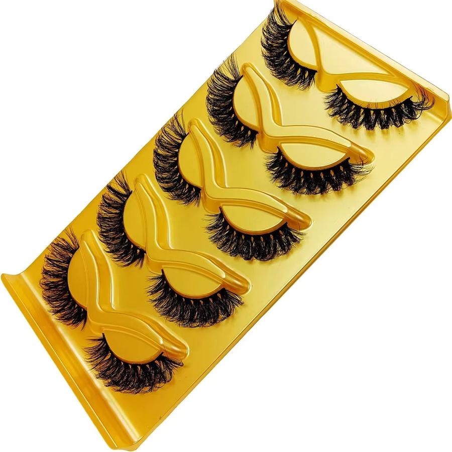 Künstliche Wimpern, Katzenauge, Black, Unisex, 5 Paar - Bild 2