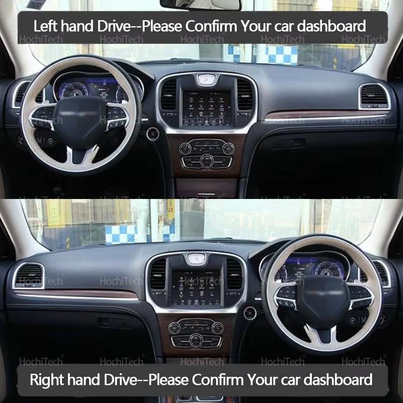 Dashboard Abdeckung aus Wildleder Leder für Chrysler 300, 300C LD und Lancia Thema (2011 - 2021) in Schwarz/Braun - Bild 2