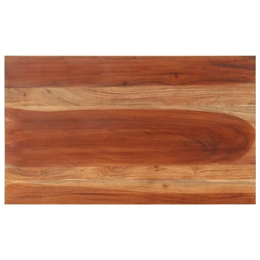 vidaXL Tischplatte aus Massivholz Akazie, lasiert, Braun, B: 100 cm, T: 60 cm, H: 1,5 cm bis 1,6 cm - Bild 2