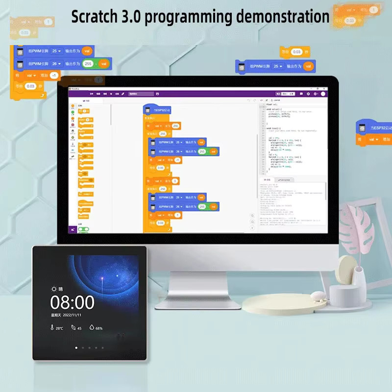 SHCHV ESP32-S3 Entwicklungsboard mit 4,0 Zoll Smart Display LCD TFT Modul IPS Touchscreen in Schwarz mit WiFi und Bluetooth für Arduino LVGL - Bild 4
