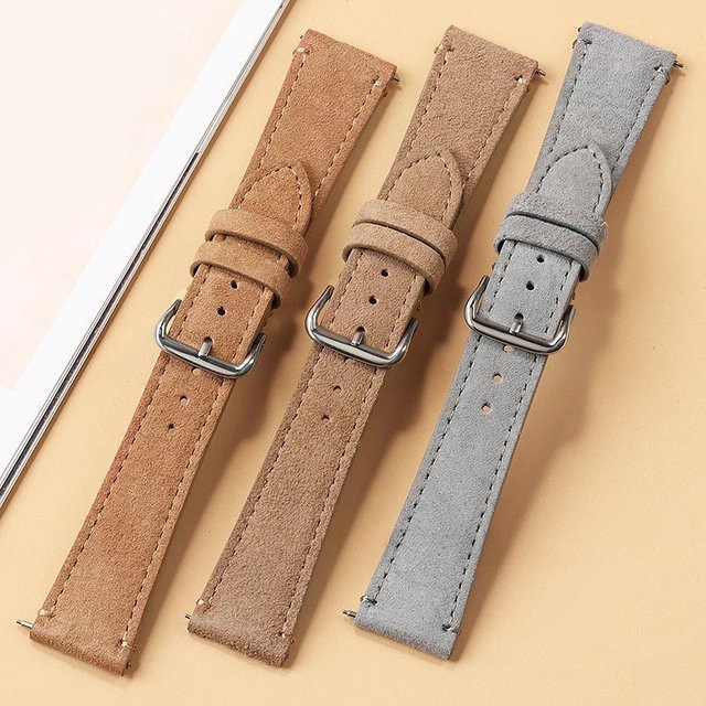 asukaband Uhrenarmband Wildleder, Braun, Vintage, Unisex, 20 mm, 22 mm - Bild 1