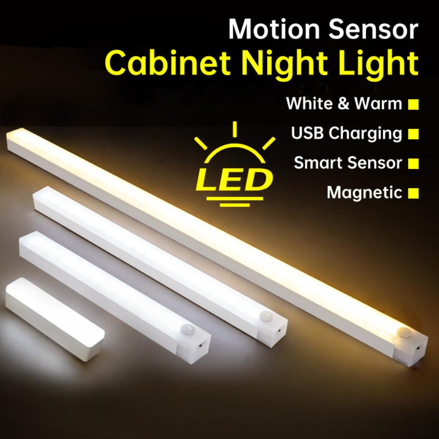 YJMP Super Lighting LED Nachtlicht mit Bewegungssensor, USB aufladbar, weiß, Breite: 50 cm - Bild 2