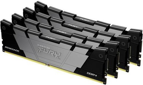 Kingston FURY Renegade DDR4 PC-Arbeitsspeicher Kit, 32 GB, 4 x 8 GB, 3600 MHz, CL16, Non-ECC, DIMM, Schwarz - Bild 1