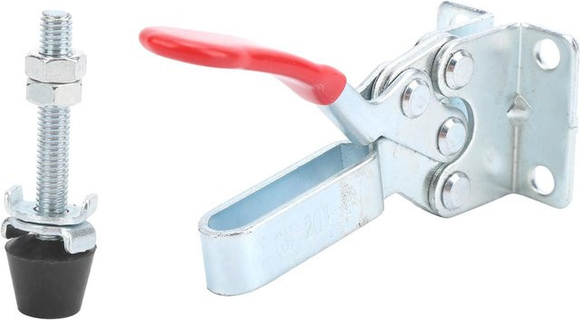 2er-Set TOMTOP JMS Schnellspanner GH201B Vertikalspanner aus Stahl in Weiß und Silber - Bild 1