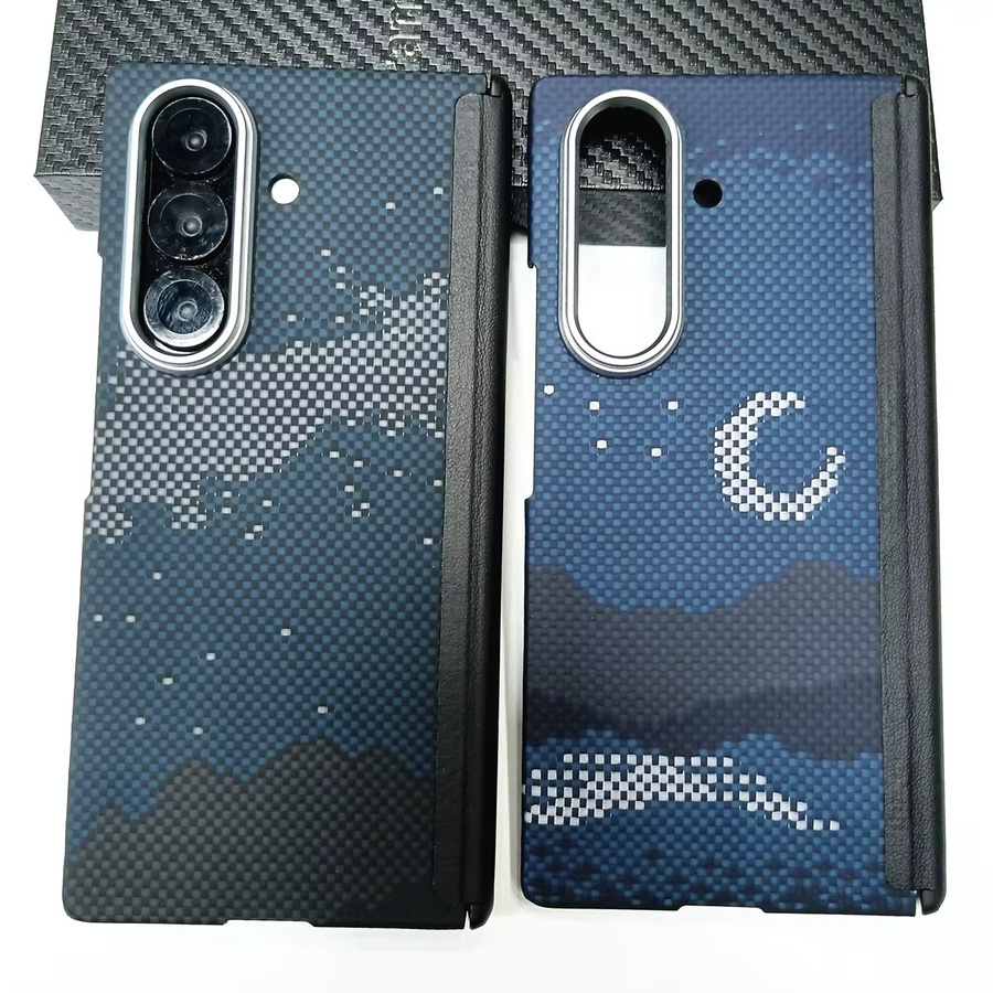 Schlanke Aramid-Carbonfaser-Hülle für Samsung Galaxy Z TriFold Fold 7 mit MagSafe-Kompatibilität und stoßfester Rückseite - Bild 3
